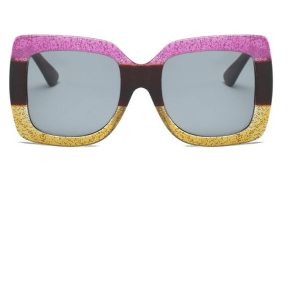 Oversize Sunglasses Pink/Gold - Picture 2 of 4